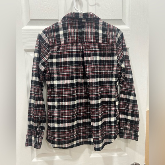 Woolrich women’s plaid black white and red shirt 100% cotton - Picture 2 of 3
